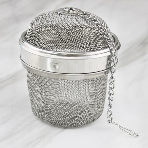 Rustfrit Stål Krydderbold Te-separator Roterende Te-filter