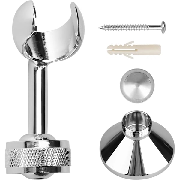 Justerbar dusjhodeholder i krom for standard dusj