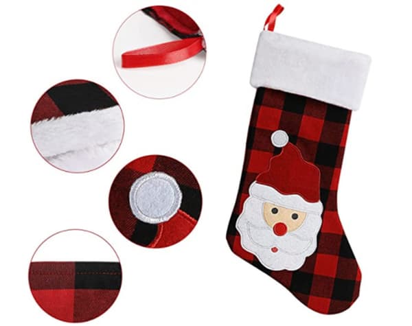 3 stycken julstrumpor, Snöflinga Tomte Snögubbe Rådjur Ch