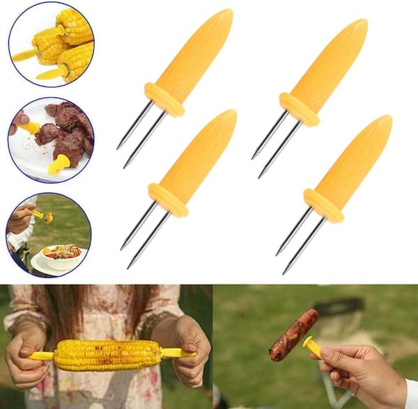 12 stk. majs på kolben rustfrit stål majs, majs på kolben