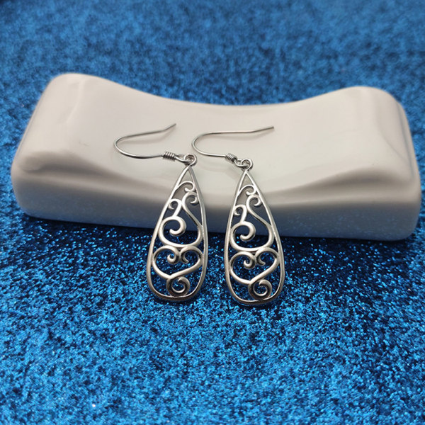 925 Sterling Silver Earrings, Filigree Teardrop Earrings