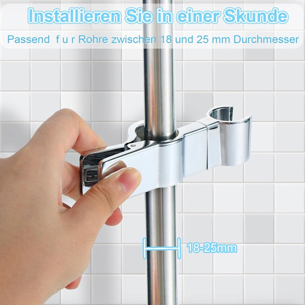 Handduschhållare, Väggstång Justerbar Duschstång Handdusch