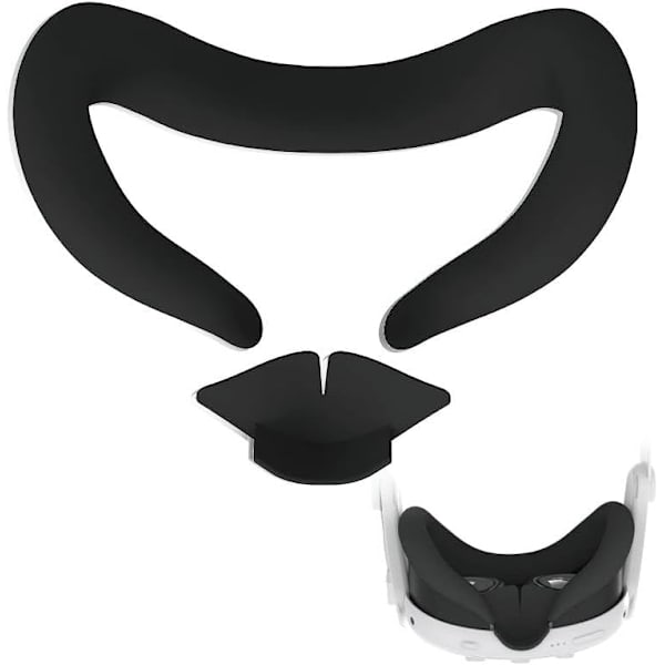 Silikon VR-ansiktsdeksel for Meta Quest 3, VR-ansiktsputen kompatibel med Oculus Quest 3 VR-hodesett, Quest 3-tilbehør
