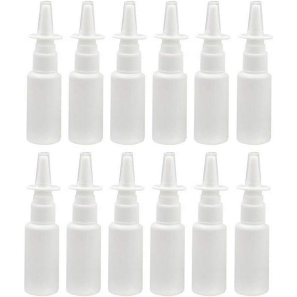 Påfyllningsbara flaskor för nässpray, vatten, kosmetika - set om 12