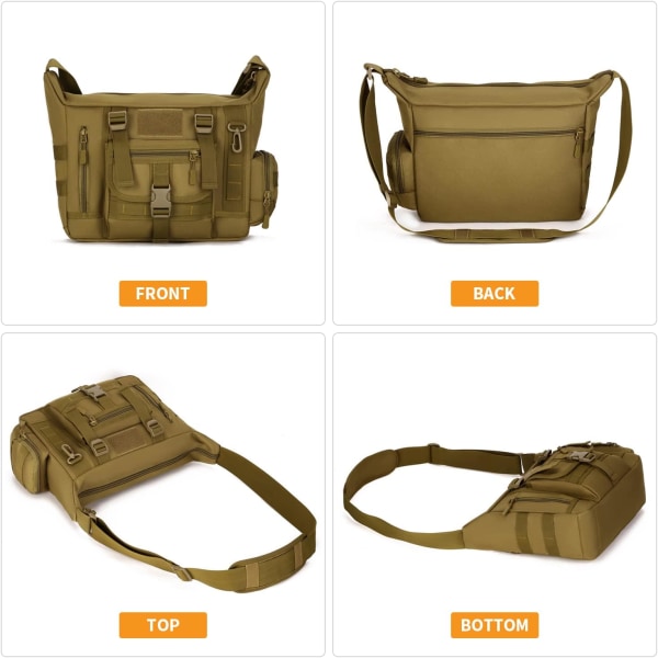 Taktisk Militær Molle Skuldertaske Vandafvisende Crossbody Taske Mænd