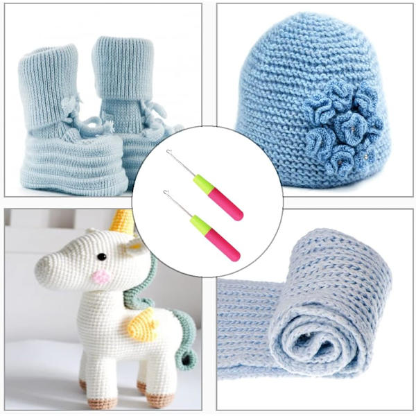 Latch Hæklenåle, 2 stk Hæklenål, Væveværktøjer, Latch