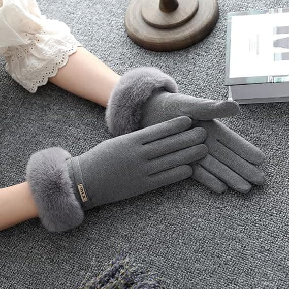 Vinterhandskar för kvinnor, termiska pekskärmhandskar för kvinnor och flickor, G