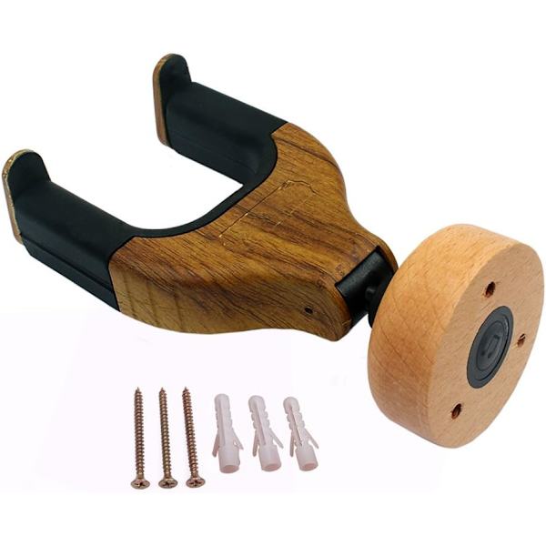 Gitarrväggfäste i trä, väggmonterad gitarrhållare