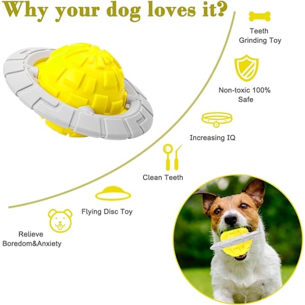 Indestructible Dog Chew Toy, Squeaky Dog Toy Sound Ball, Inte DXGHC