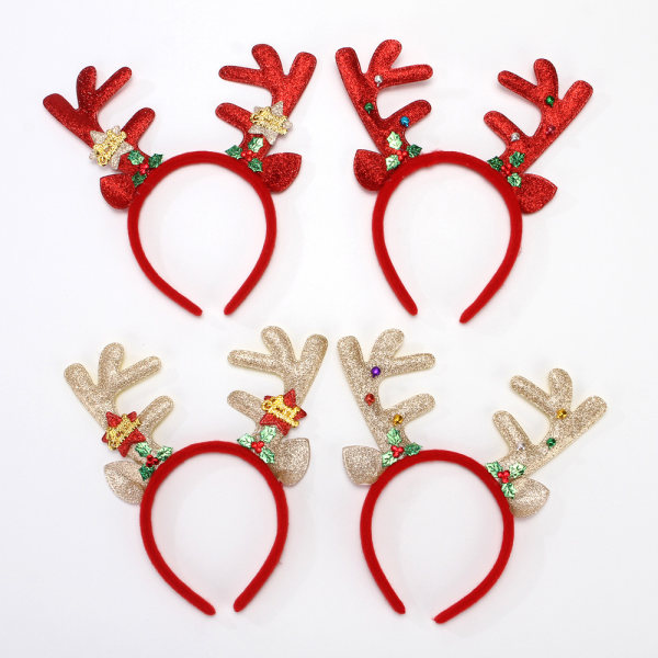 4 Pieces Christmas Deer Antler Hair Bands Deer Antler Headband