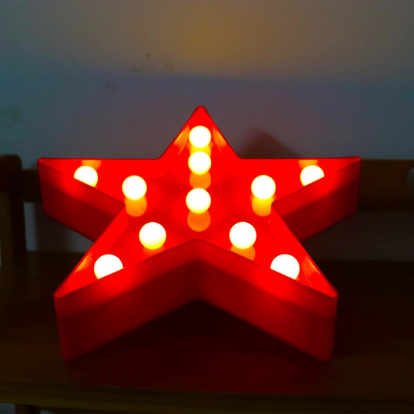 Veilleuse étoile rouge, veiilleuse LED à piles en forme d'étoile sid 3cd3