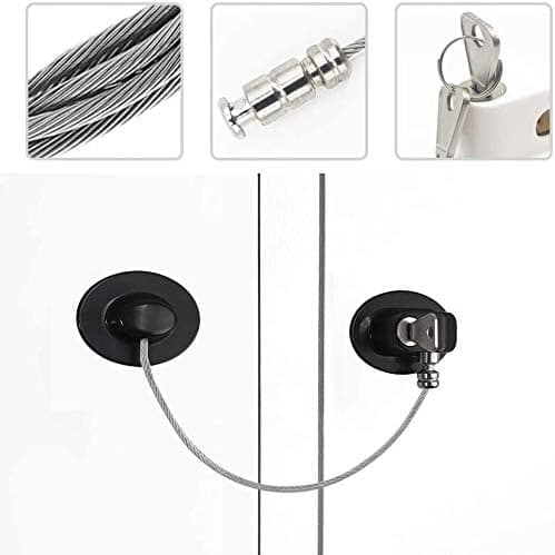 2-pack Begränsningskabel Lås, Barnsäker Kylskåpsdörrs Lås Super