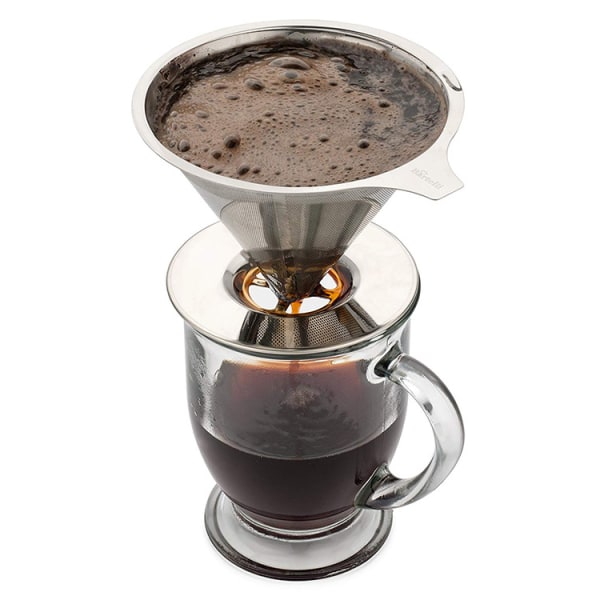 Droppare för kopp kaffe, långsamt droppande papperslöst kaffefilter