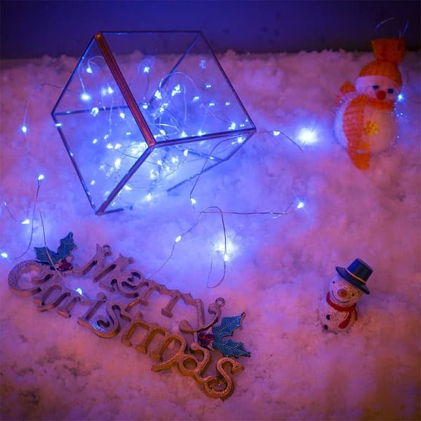Batteridrivna 16.4Ft/5M 50 LED-ljusslingor Blinkande Jul