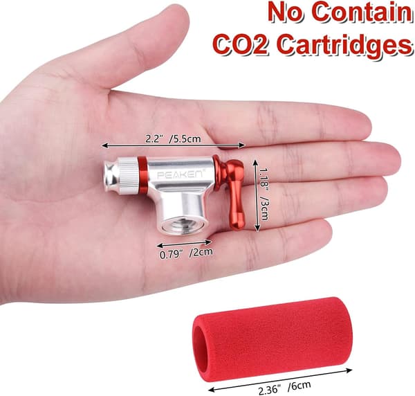 CO2-pumpe CO2-ladinghode kompatibel med Schrader Presta-ventiler
