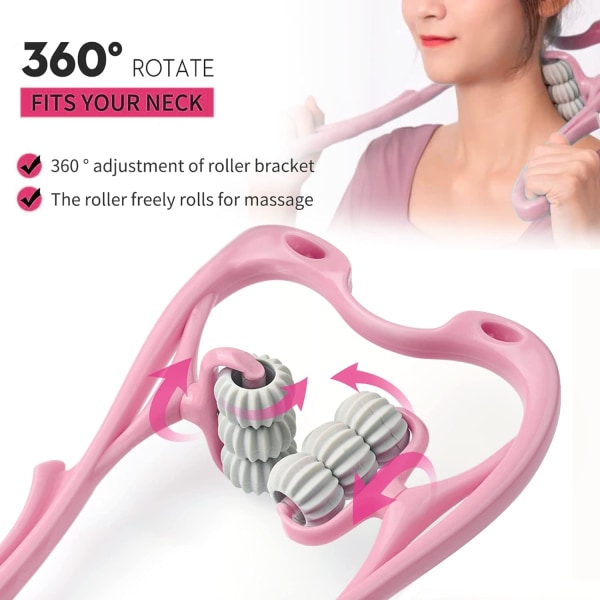 Nackmassager (rosa), Nackmassager Rulle, Nackrulle, Nacke och