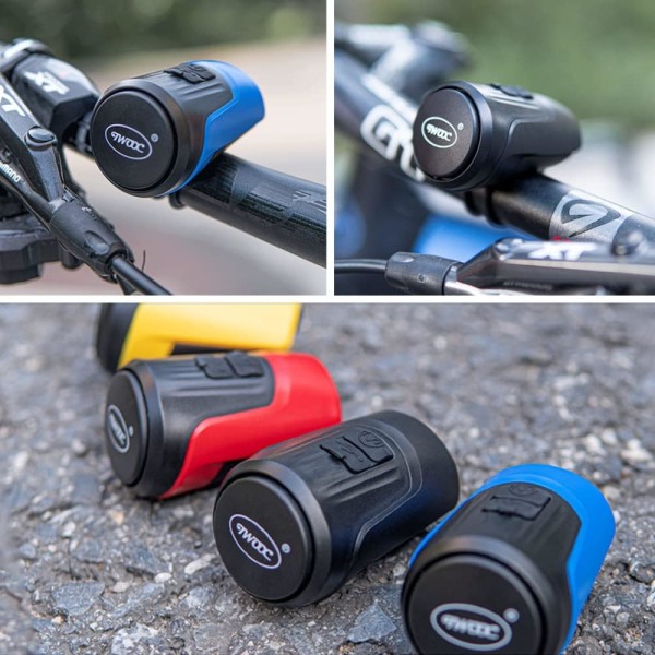 （Blå）Elektrisk cykelklocka, 125dB Stöldskyddslarm Hög Elektron