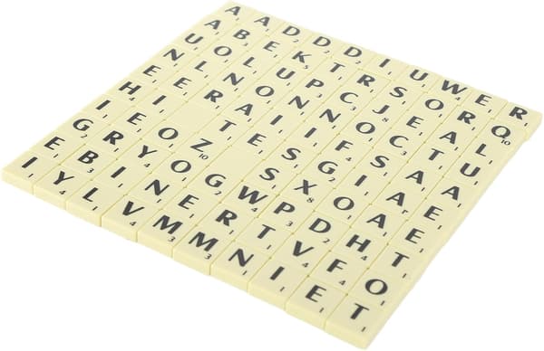 100 stk Træ Scrabble Bogstaver, Scrabble Bogstaver til Håndværk, DIY