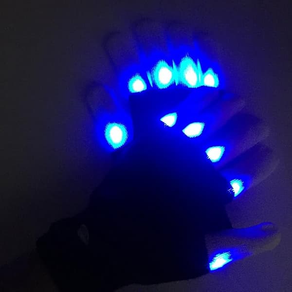 Skelet-handsker, LED-handsker, glødende handsker, lysmagi fing DXGHC