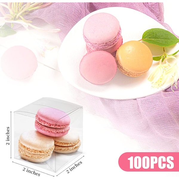 30 st Klar Favoritaskar, 2 x 2 x 2 tum Kubaskar för Bröllop