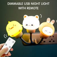 Fleksibel Mini USB LED Nattelys med Fjernkontroll Strølampe