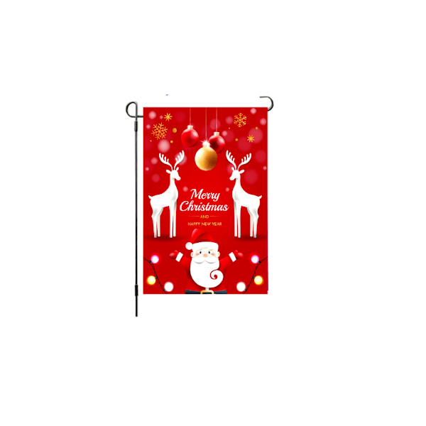 Christmas Yard Flag Double Sided Vertical Jute Welcome Sign Indoo