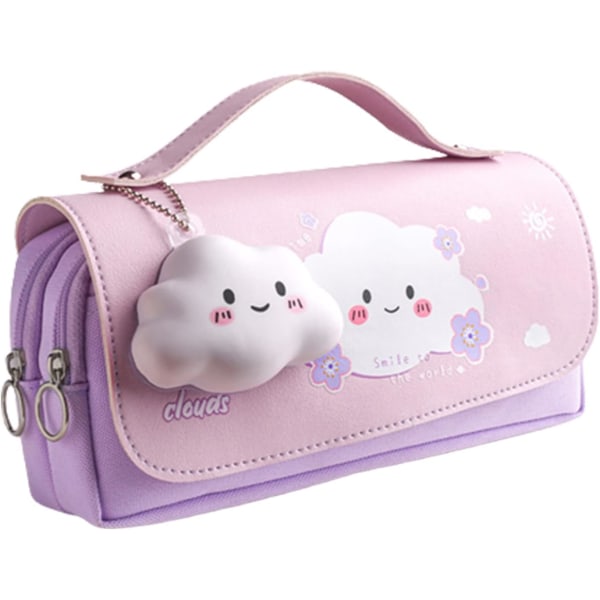 Pencil case for girls and boys Large capacity pencil case with 3