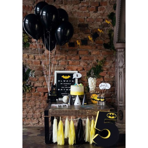Sorte og hvide latexballoner, 60 stk. Konfettiballoner/Helium Balloner