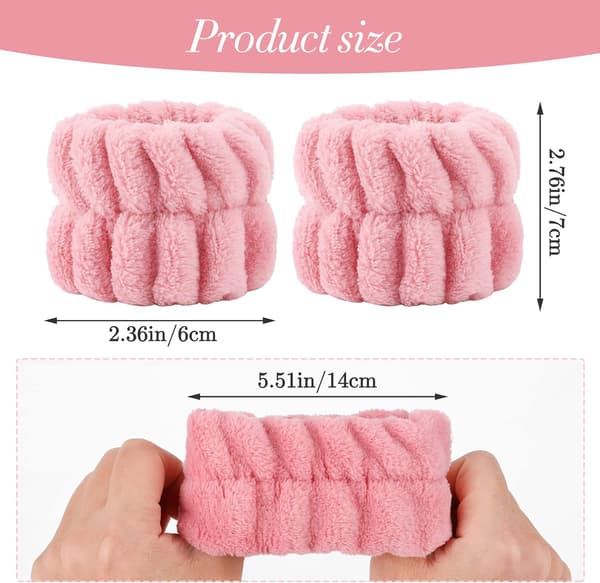 2-pak Mikrofiber Håndleddsbånd for Kvinner - Absorberende - Holder H