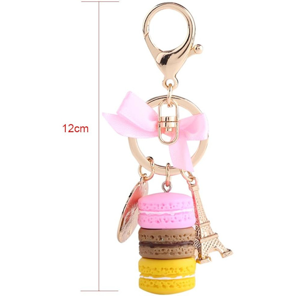 Resin Alloy -avaimenperä söpö Eiffel-torni makaronin muotoinen avaimenperä