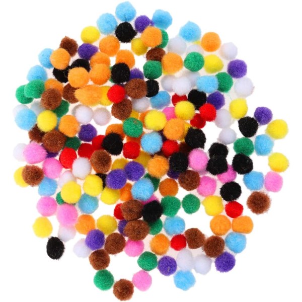 10 mm 300 st (blandad färg) pom poms för hantverk flerfärgad pom pom