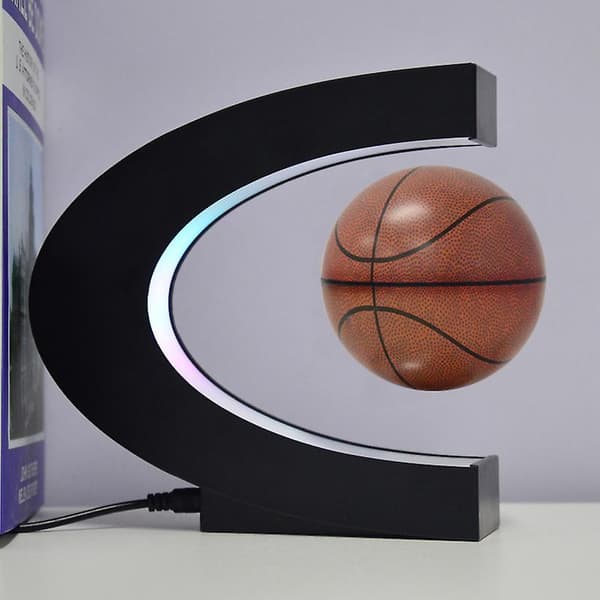 LED C-typ Bas med Magnetisk Levitationsboll Dekoration Nattlampa