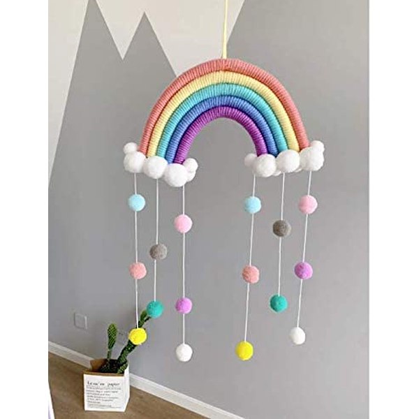 Regnbue Sky Macrame Veggdekor