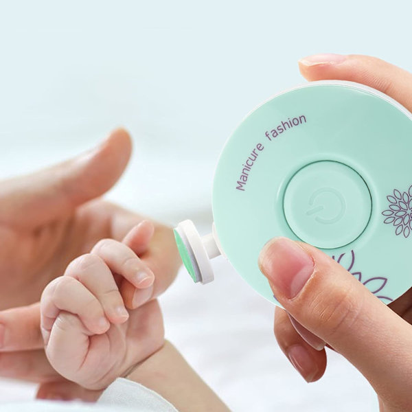 (Grön) Elektrisk Nagelklippare Baby Nagelfil Elektrisk Nagelklippare
