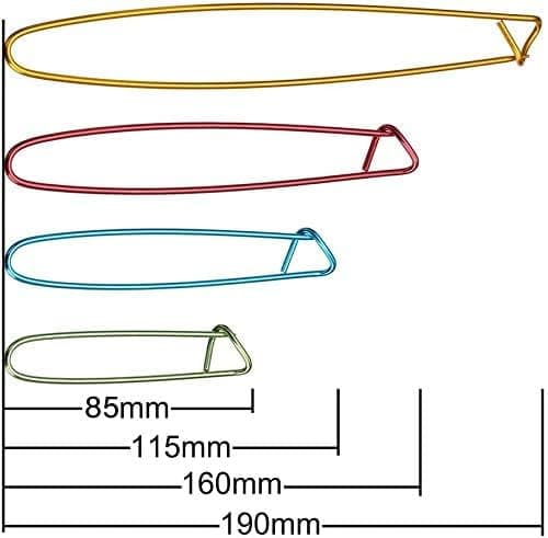 Sæt med 8 Aluminium Stitch Stoppers Strikkepinde Hæklenål Fundam