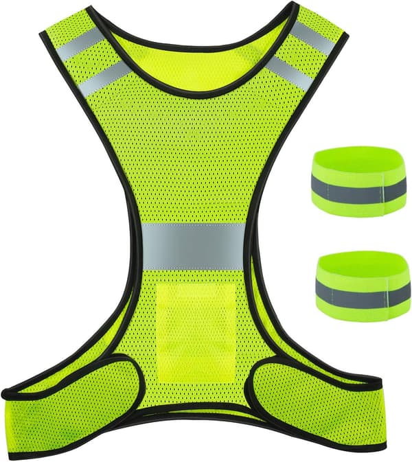 3-pack Reflexväst och Armband, Hög Synlighet Justerbar DXGHC