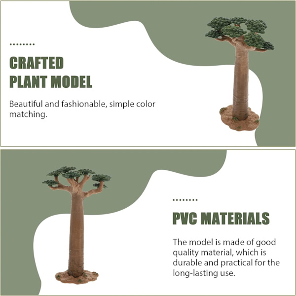 Mini Baobab -puun malli PVC-sisal-puut pöytäpuiden mallit koristeet