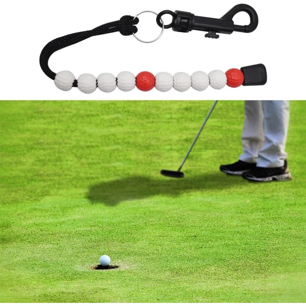 Sett med 3 Golf Strike Counter Stroke Counter, Golf Bead Chain, Sco