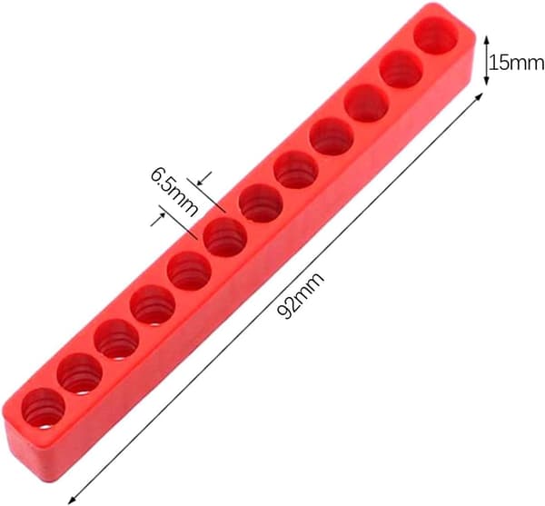 5-pack 12-håls Bitshållare Bitsförvaringsremsa Hexskaft Skruvmejsel C