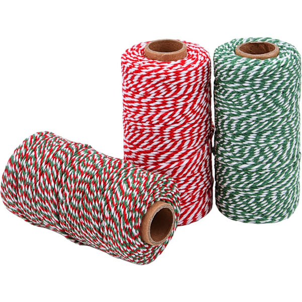 3 rullar julrep, presentpappersbomullsrep, hantverk DXGHC