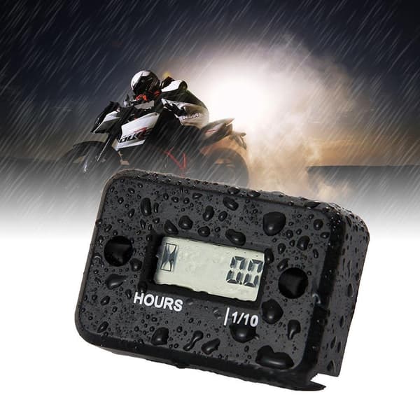 Vandafvisende LCD-display Digital Timer Måler til ATV Mot