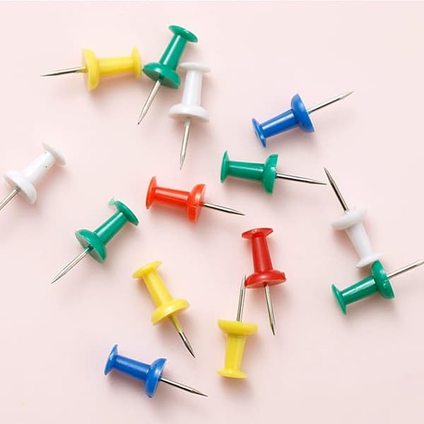 150 Stykker 5 Farger Multifargede Dekorative Push Pins Plasthode