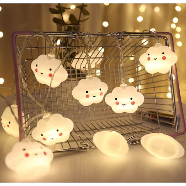 LED kreativ hvid sky smile sky lampe streng børns værelse