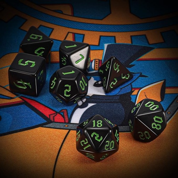 DND Tärningssats - D&D Polyhedrala Tärningar (7 st) för Dungeons and Dragons
