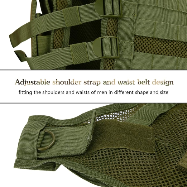 Military Mesh Tactical Väst, Stridsväst med bälte för Airsoft Mi