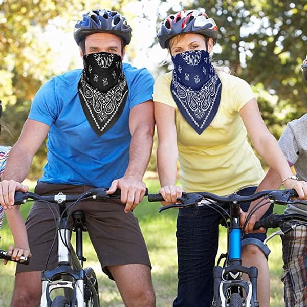 Bandana-set i bomull, 6-pack bandana-set 100% bomull halsduk Ba