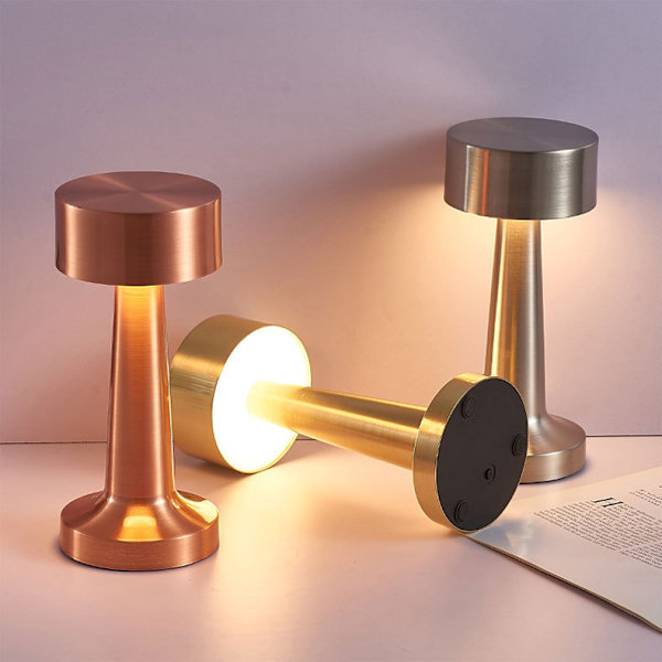 Genopladelig LED Bordlampe Berøringsfølsom Skrivebordslampe Soveværelse Resta