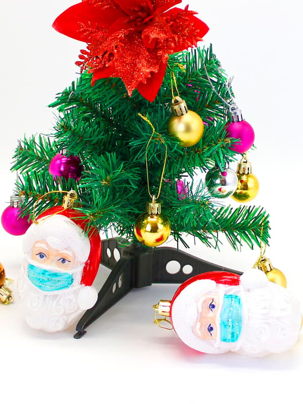 5 stk. Julepynt med Santa Claus