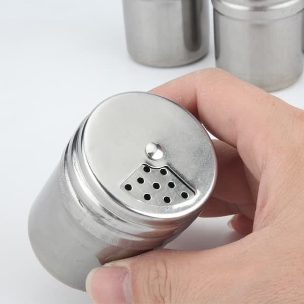2 stk Krydderkrukker Sett i Rustfritt Stål 90ml