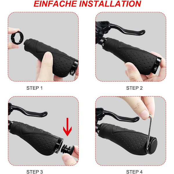 Cykelstyrgreb med Anti-Slip Gummi Ergonomisk MTB Greb Cykel